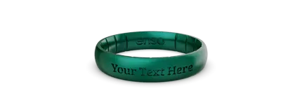 Birthstone Classic Thin Silicone Ring - Emerald