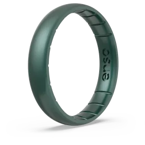 Birthstone Classic Thin Silicone Ring - Emerald