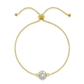 Birthstone Solitaire Bracelet- April White Topaz