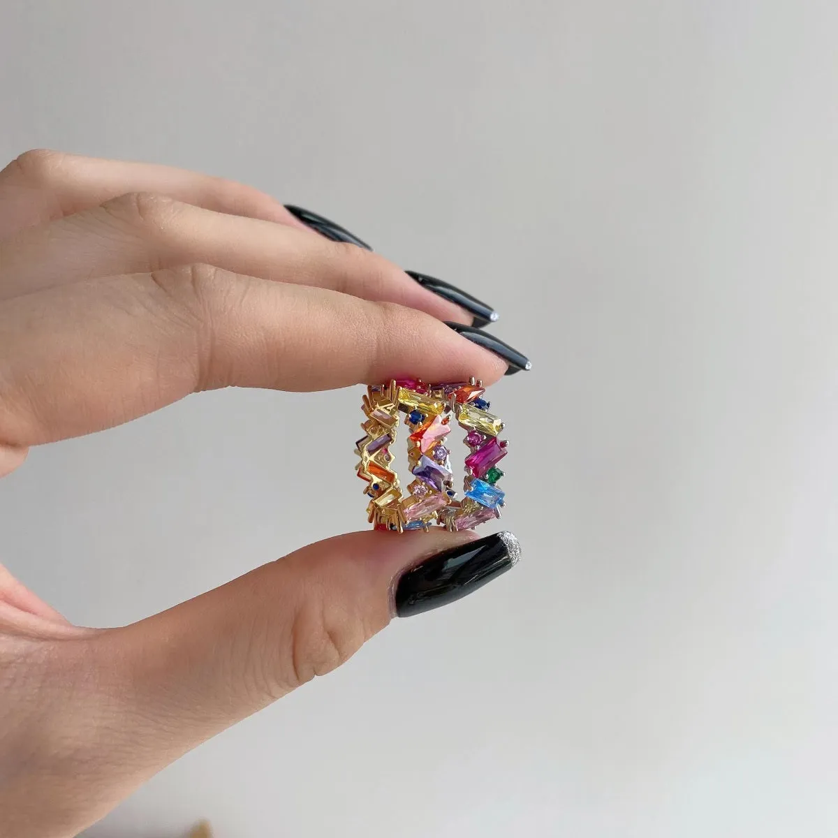 Blend Rainbow Eternity Ring