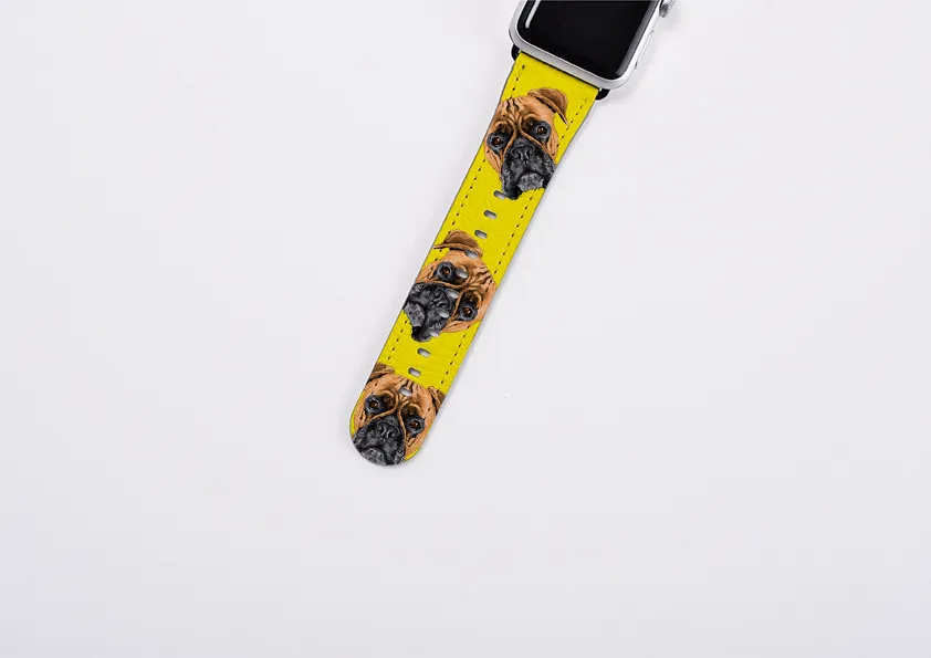 Boxer Mell Yellow Apple Watch Strap