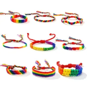 Bracelets LGBT Pride Unisex braided rainbow bracelet - 11 variants