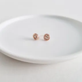 Branka Earstuds / Smoky Topaz Austrian Crystals