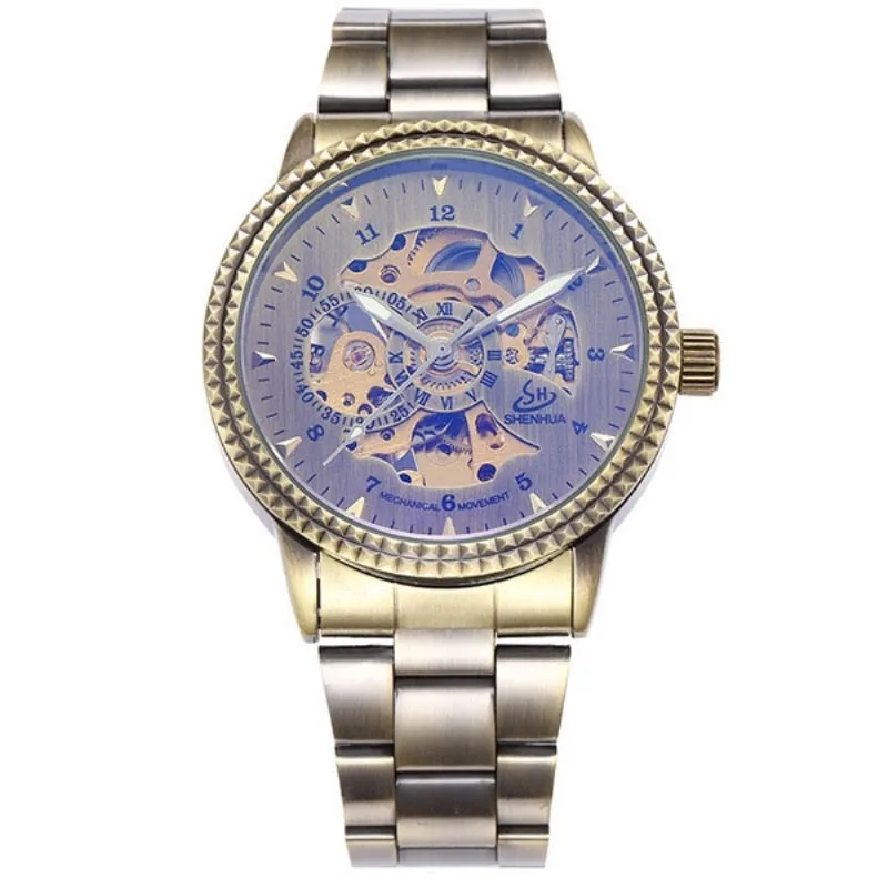 Bronze Skeleton Men's Watch