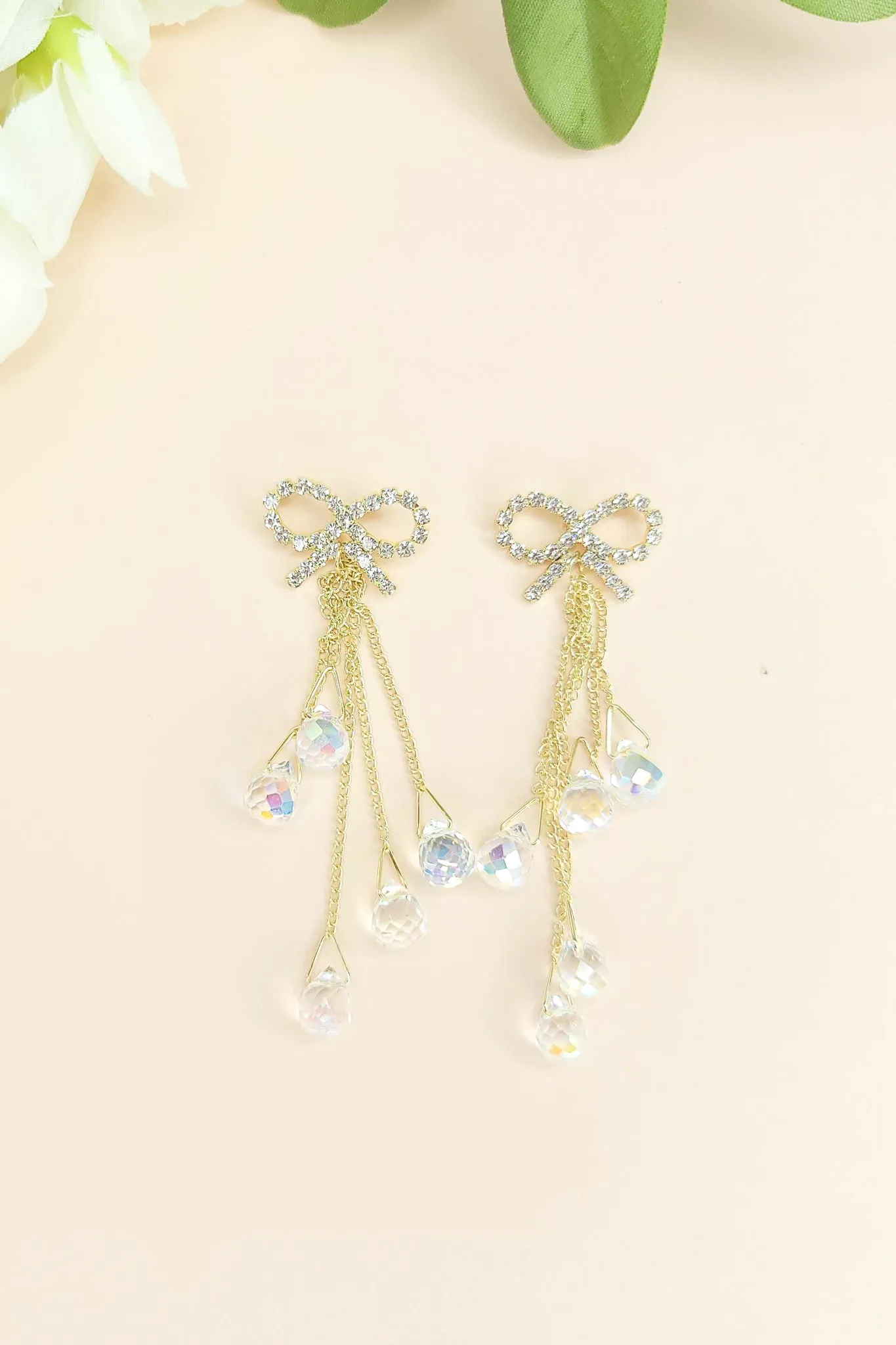 Butterfly Pearl Chandelier Earrings