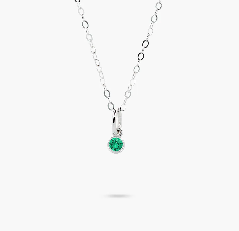 Celebration Bezel Set Necklace - Emerald