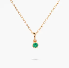 Celebration Bezel Set Necklace - Emerald