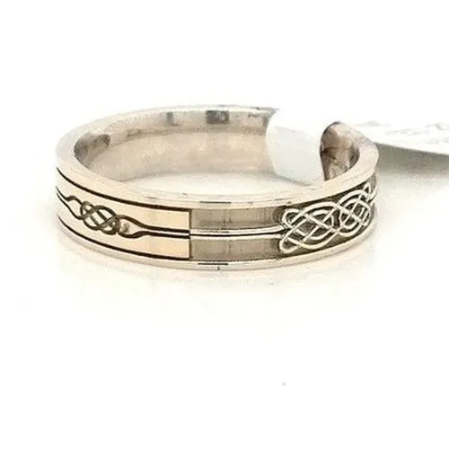 Celtic Two Tone Weddding Ring
