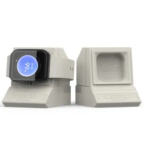 Charging Dock Station for OPPO Watch 3 Pro - Smart Watch Charger Stand with Retro Computer Pattern Bracket