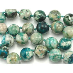 Chrysocolla Fine Rounds 12-14mm Bead Strand