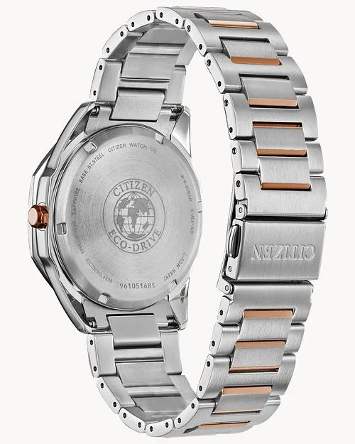 Citizen Corso Black Dial Stainless Steel Bracelet Watch BM7496-56G