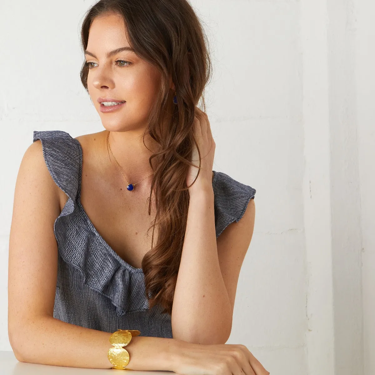 Cosmos Necklace Denim Blue Jade