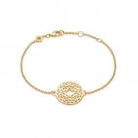 Crown Chakra Chain 18ct Gold Plated Bracelet CHKBR1007