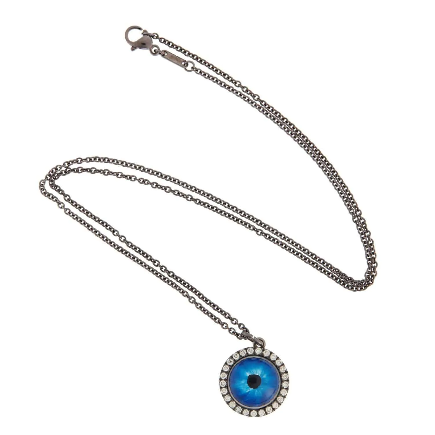 Deep Blue Glass Evil Eye W-OX-CHD