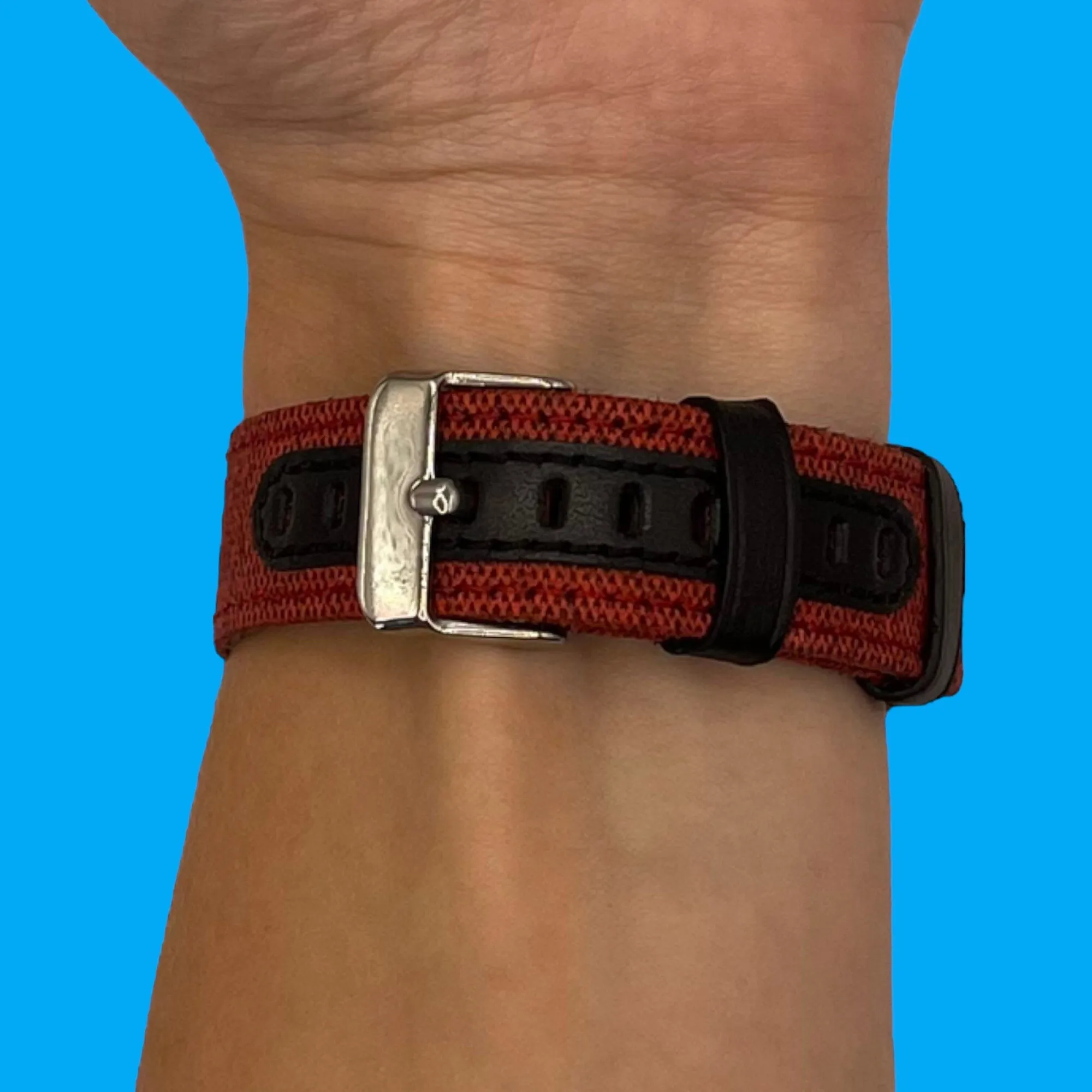 Denim & Leather Watch Straps Compatible with the Samsung Galaxy Watch 46mm