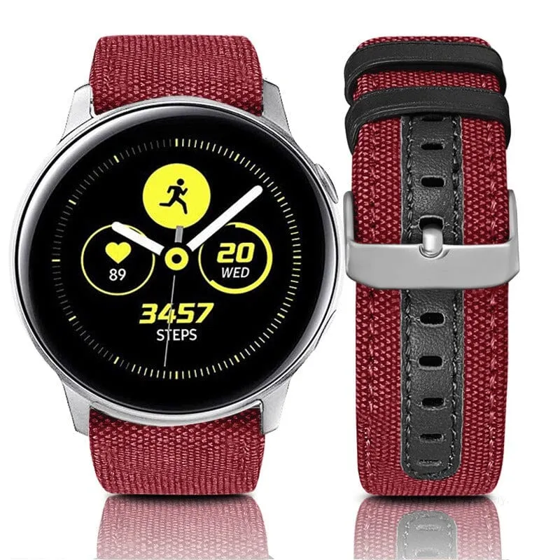 Denim & Leather Watch Straps Compatible with the Samsung Galaxy Watch 46mm