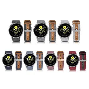 Denim & Leather Watch Straps Compatible with the Samsung Galaxy Watch 46mm
