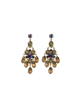Dripping Crystal Chandelier Earrings Post Earrings - ECJ52AGTAP