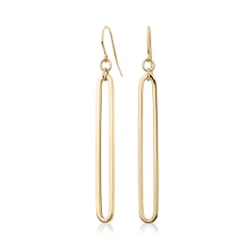 Drop earrings in 10 carat yellow gold