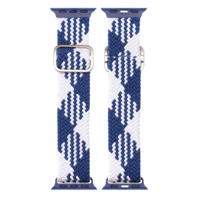 DUX DUCIS Apple Watch (45mm) elastic nylon watch strap - White / Blue