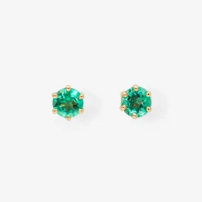 E1904E | 4mm Emerald Studs