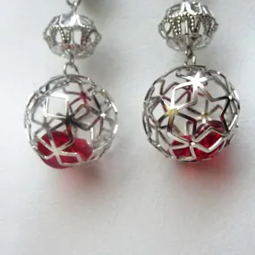 Elongated 3D Flower Beautiful New Design Silver Party Earring Jewellery Gift