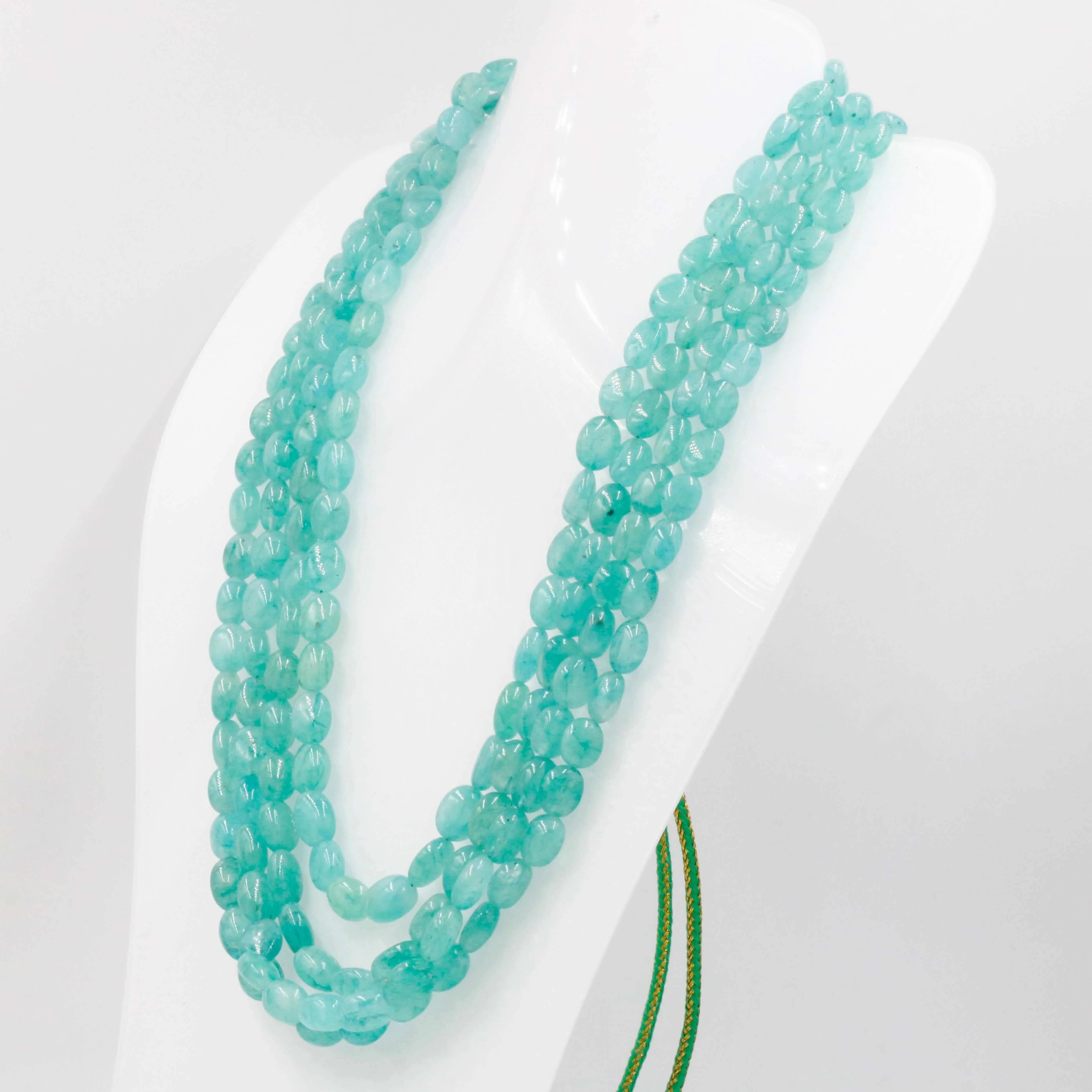 Emerald Beaded Necklace Gemstone Necklace Layered Necklace Long Necklace Green Necklace Indian Necklace Sarafa Necklace SKU: 6143081