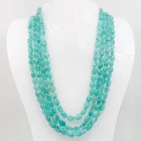 Emerald Beaded Necklace Gemstone Necklace Layered Necklace Long Necklace Green Necklace Indian Necklace Sarafa Necklace SKU: 6143081