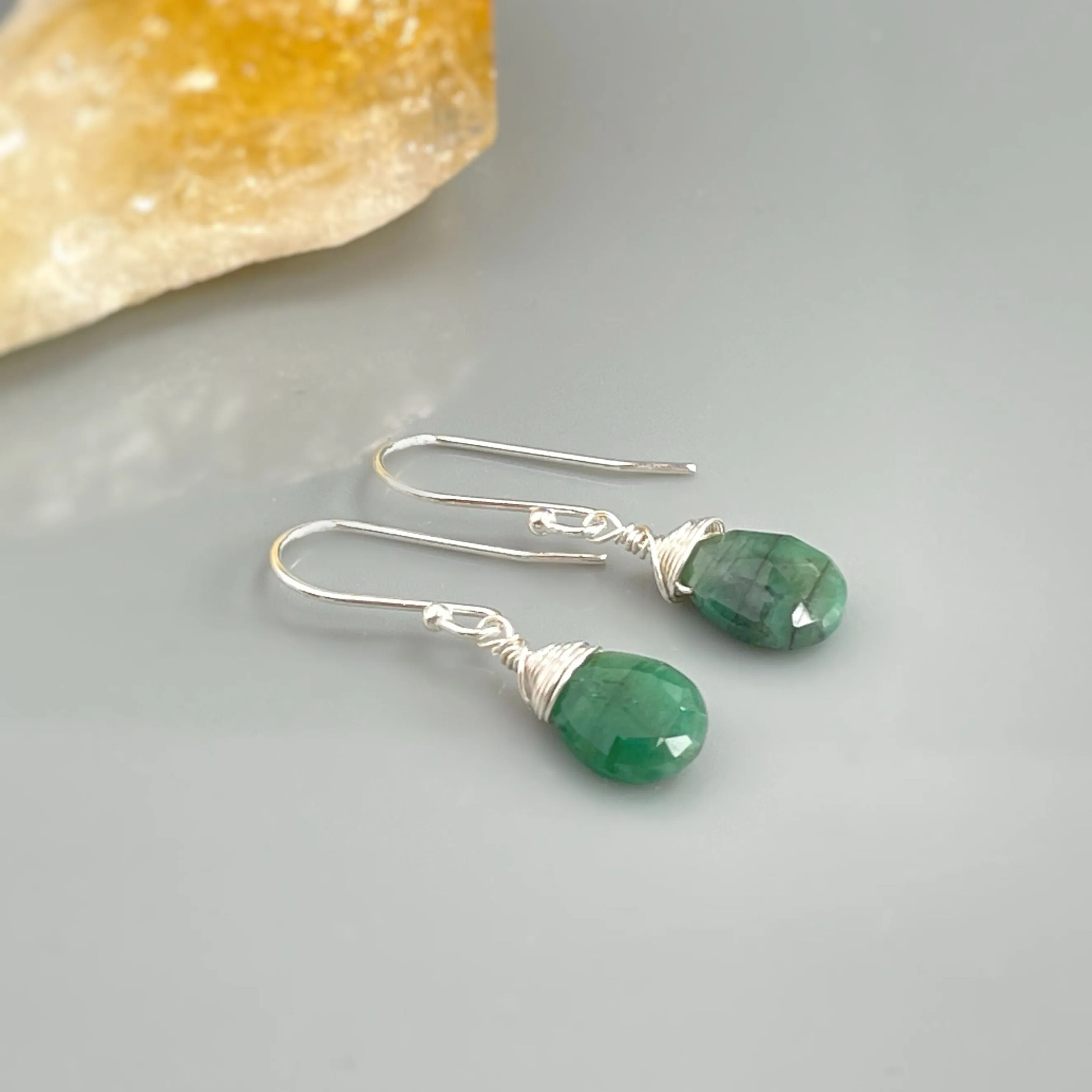 Emerald Drop Earrings