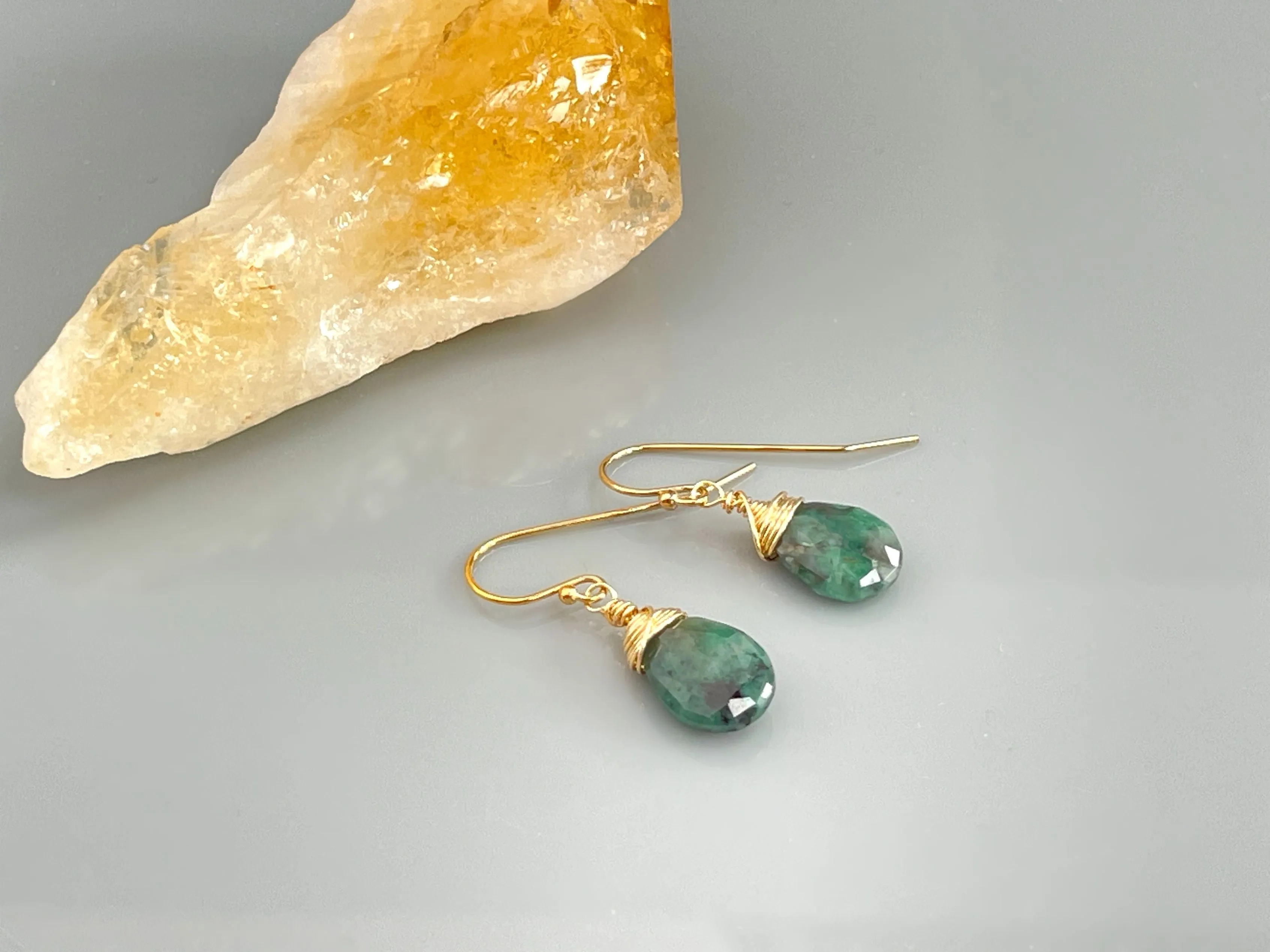 Emerald Drop Earrings