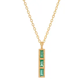 Emerald Tile Necklace (ready to ship option)*