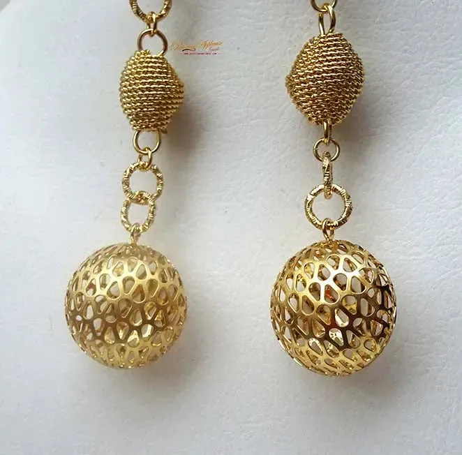 Extra Long Gold Color Party Earring African Nigerian Jewellery Gift