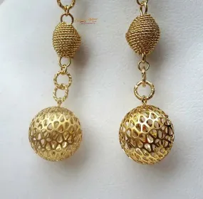 Extra Long Gold Color Party Earring African Nigerian Jewellery Gift