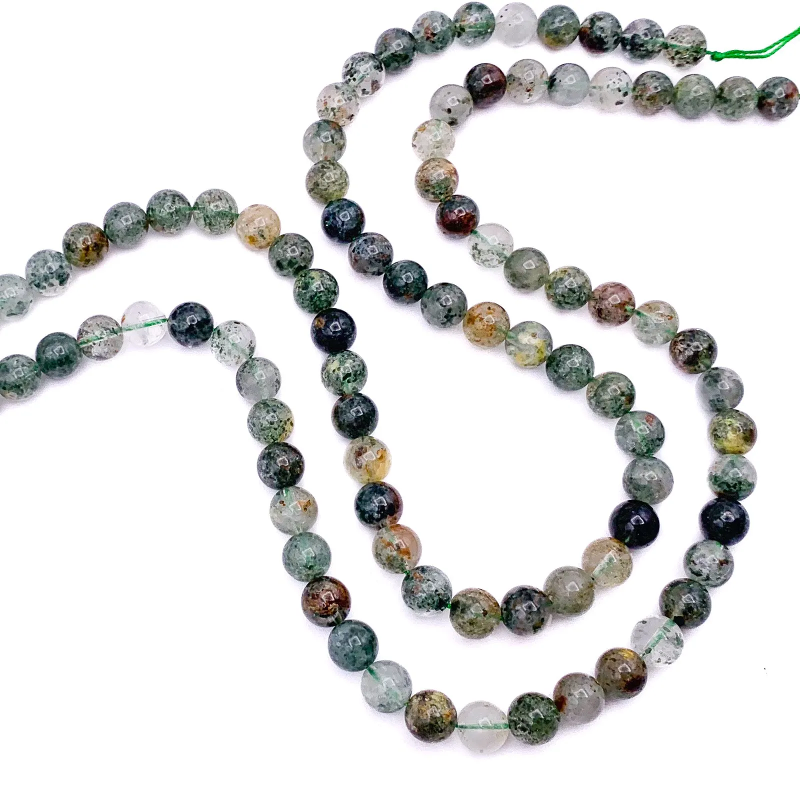 Garden Quartz 8mm Smooth Round Bead Strand