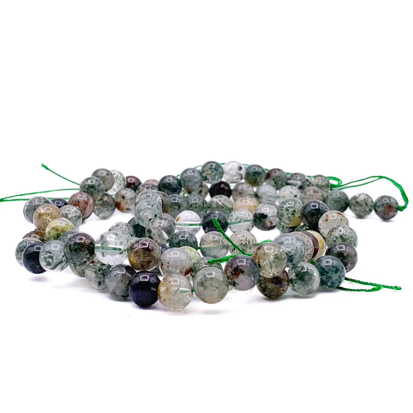 Garden Quartz 8mm Smooth Round Bead Strand
