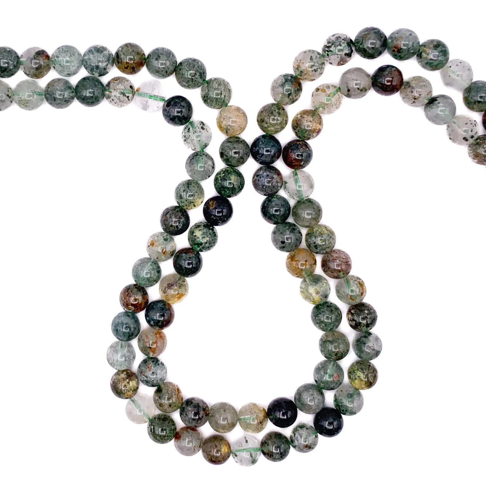 Garden Quartz 8mm Smooth Round Bead Strand