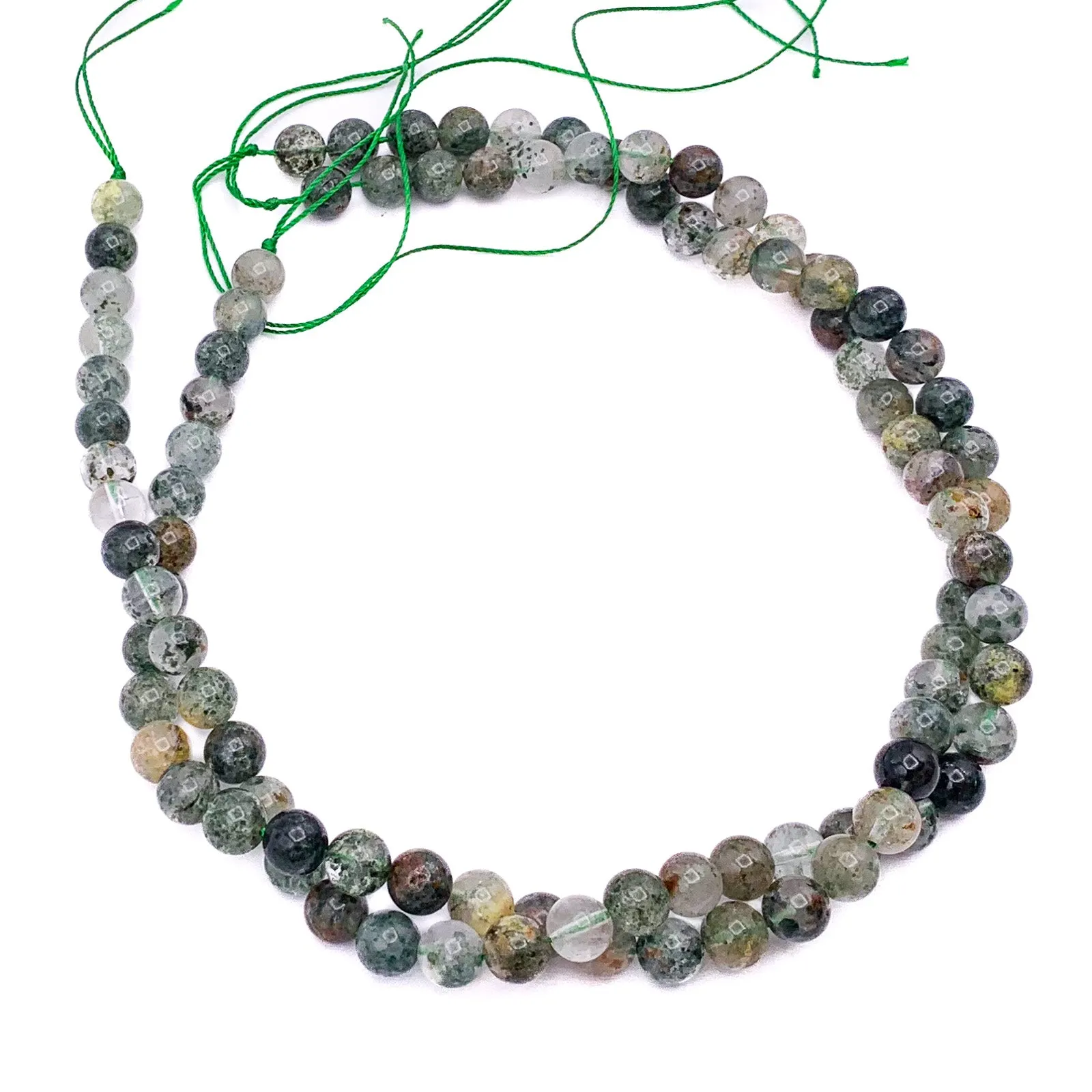 Garden Quartz 8mm Smooth Round Bead Strand