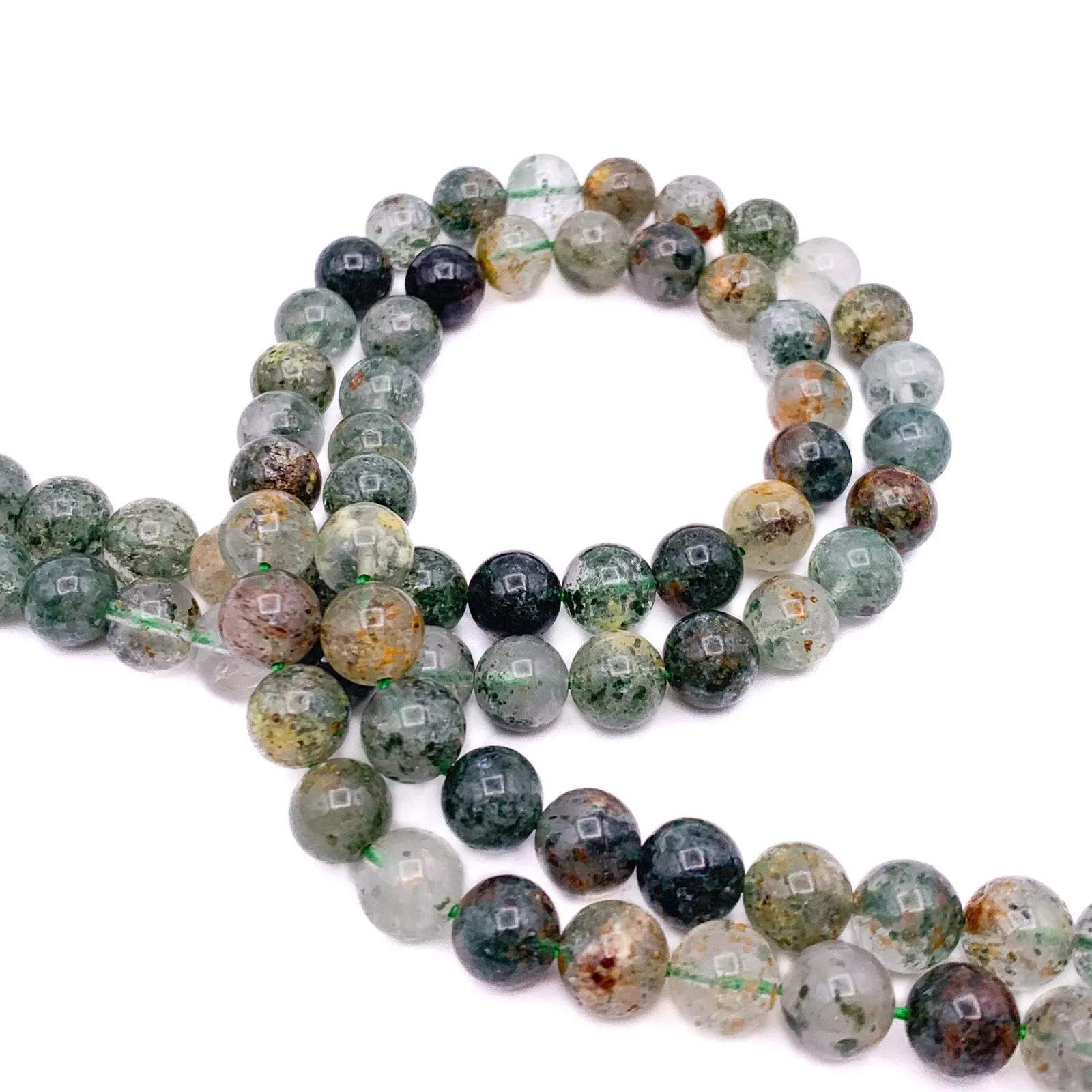 Garden Quartz 8mm Smooth Round Bead Strand