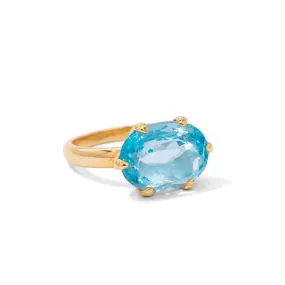 Gigi Ring, Blue Topaz, 9kt Yellow Gold