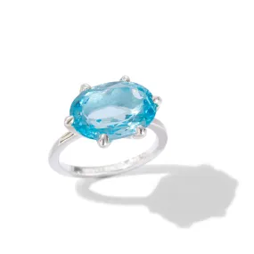 Gigi Ring, Blue Topaz, Silver