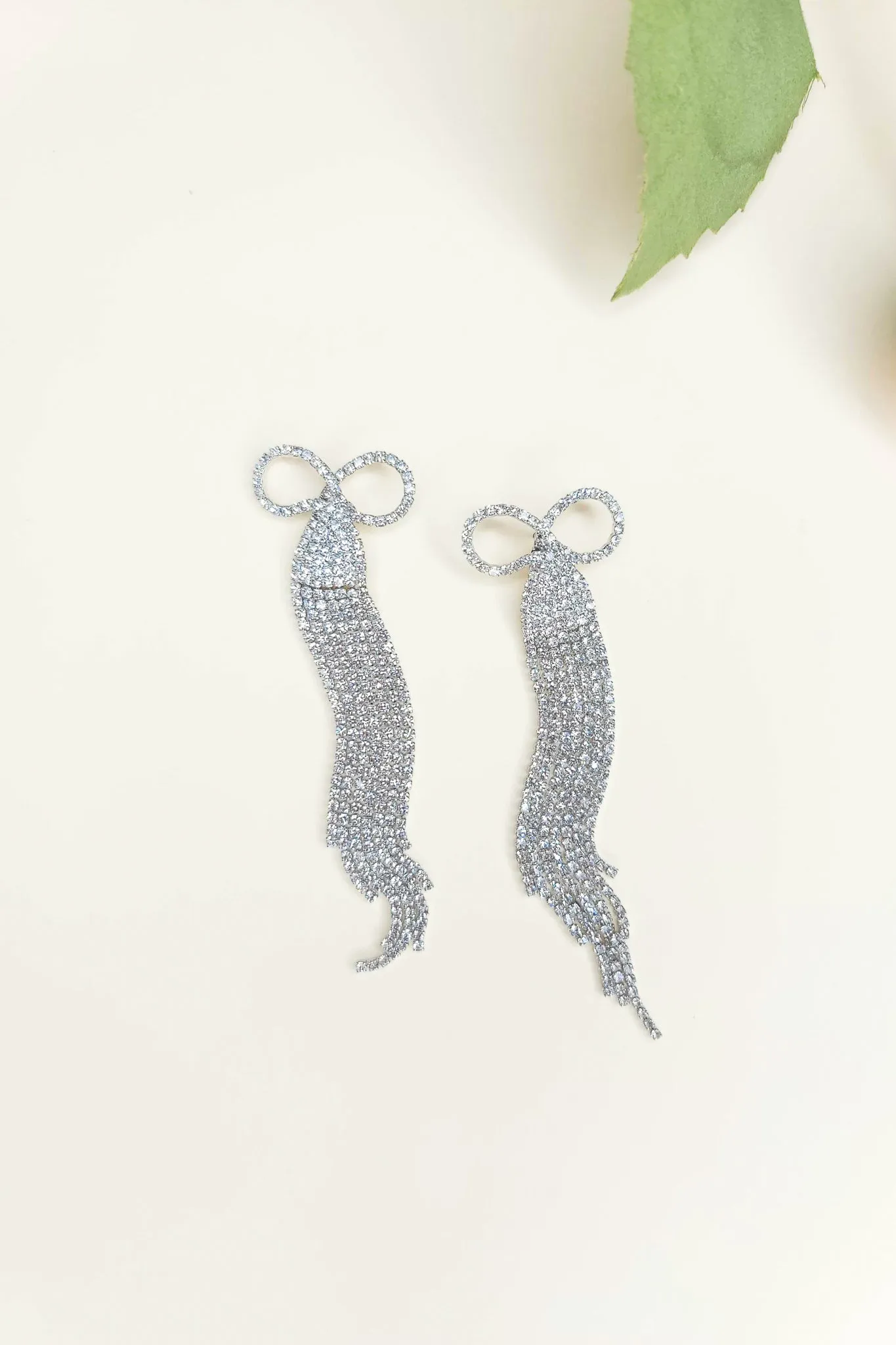 Golden Bow Chandelier Drop Earrings