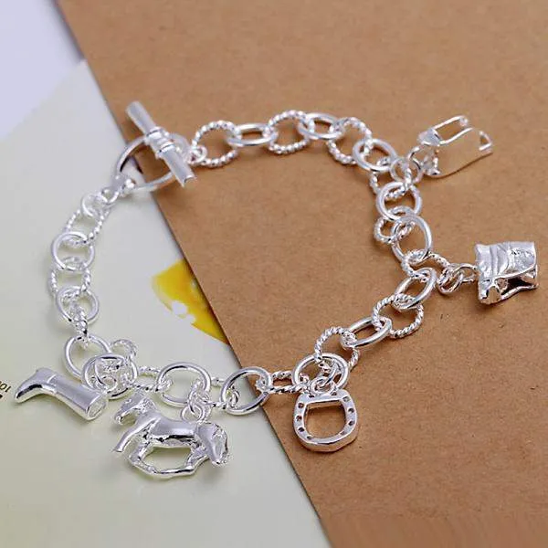 Gorgeous Silver Plated Horse Lover Bracelet