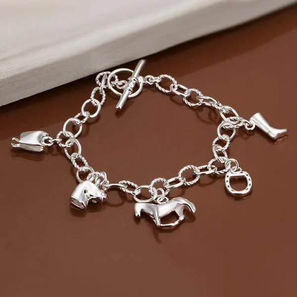 Gorgeous Silver Plated Horse Lover Bracelet