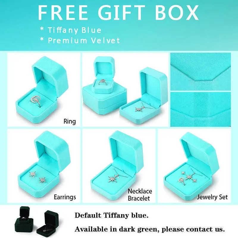 Green Butterfly Jewelry Set 4PCS May Emerald Birthstone Women Girls Birthday Gifts