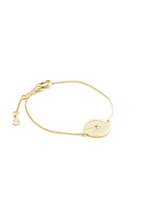 GUIDING STAR BRACELET WHITE ENAMEL/GOLD