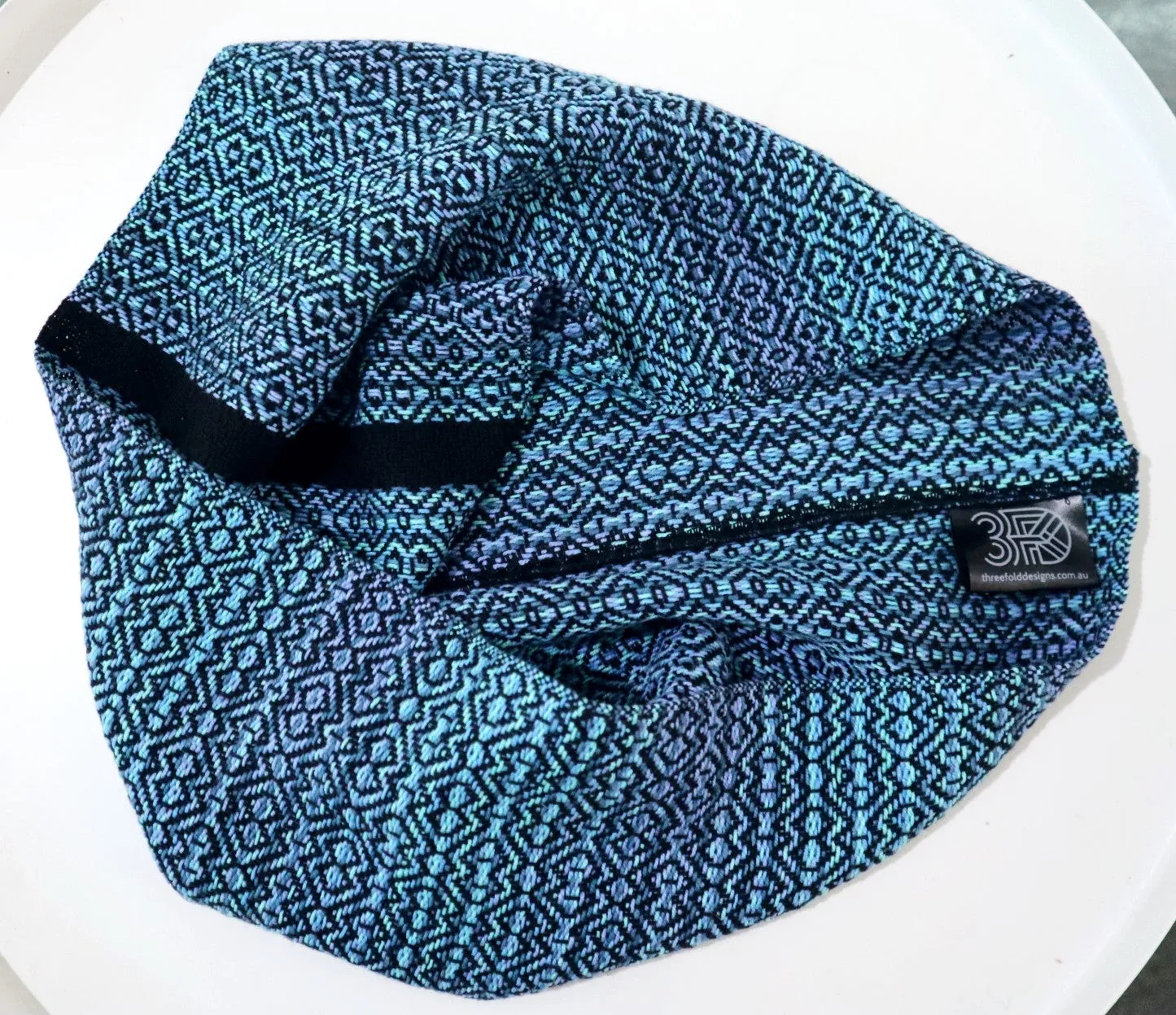 Handwoven Scarf - Cravat - Blue Fairy Bread