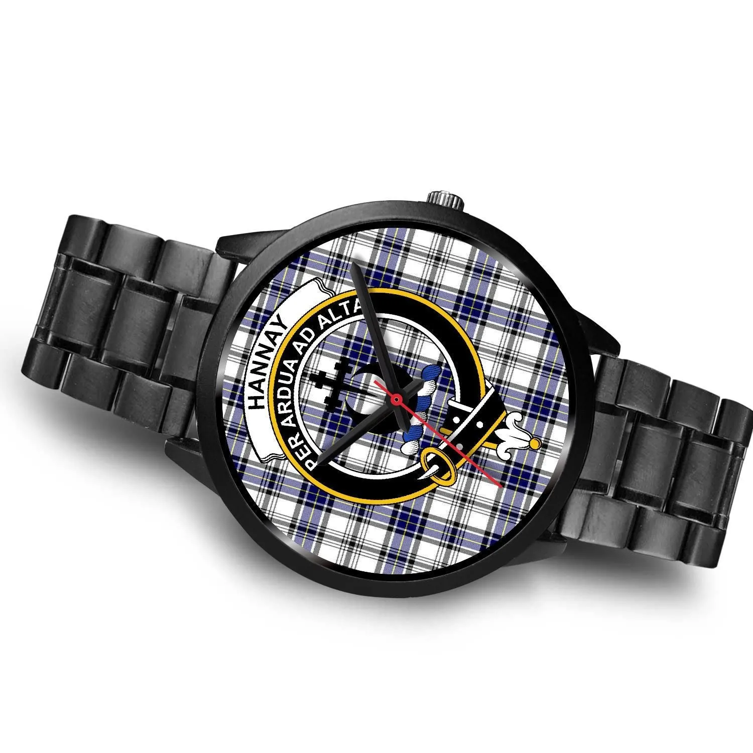 Hannay Clan Badge Tartan Black Watch