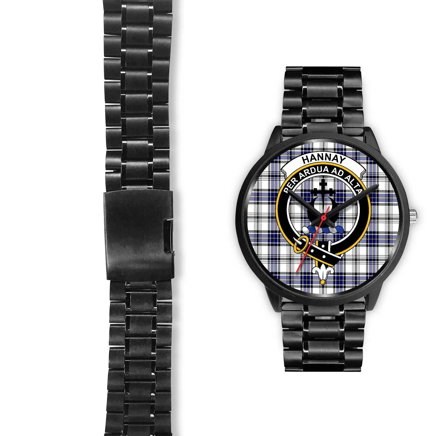 Hannay Clan Badge Tartan Black Watch