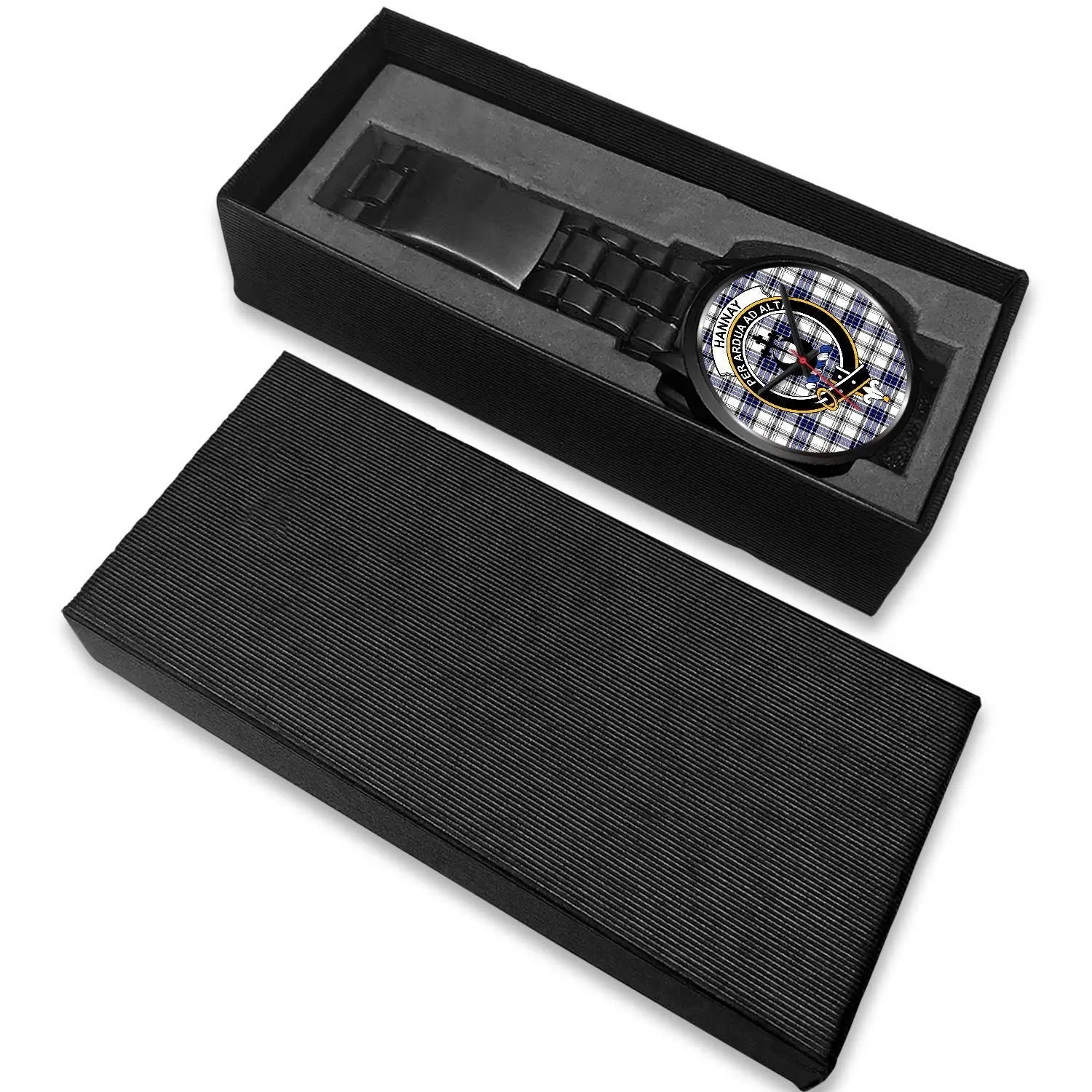Hannay Clan Badge Tartan Black Watch