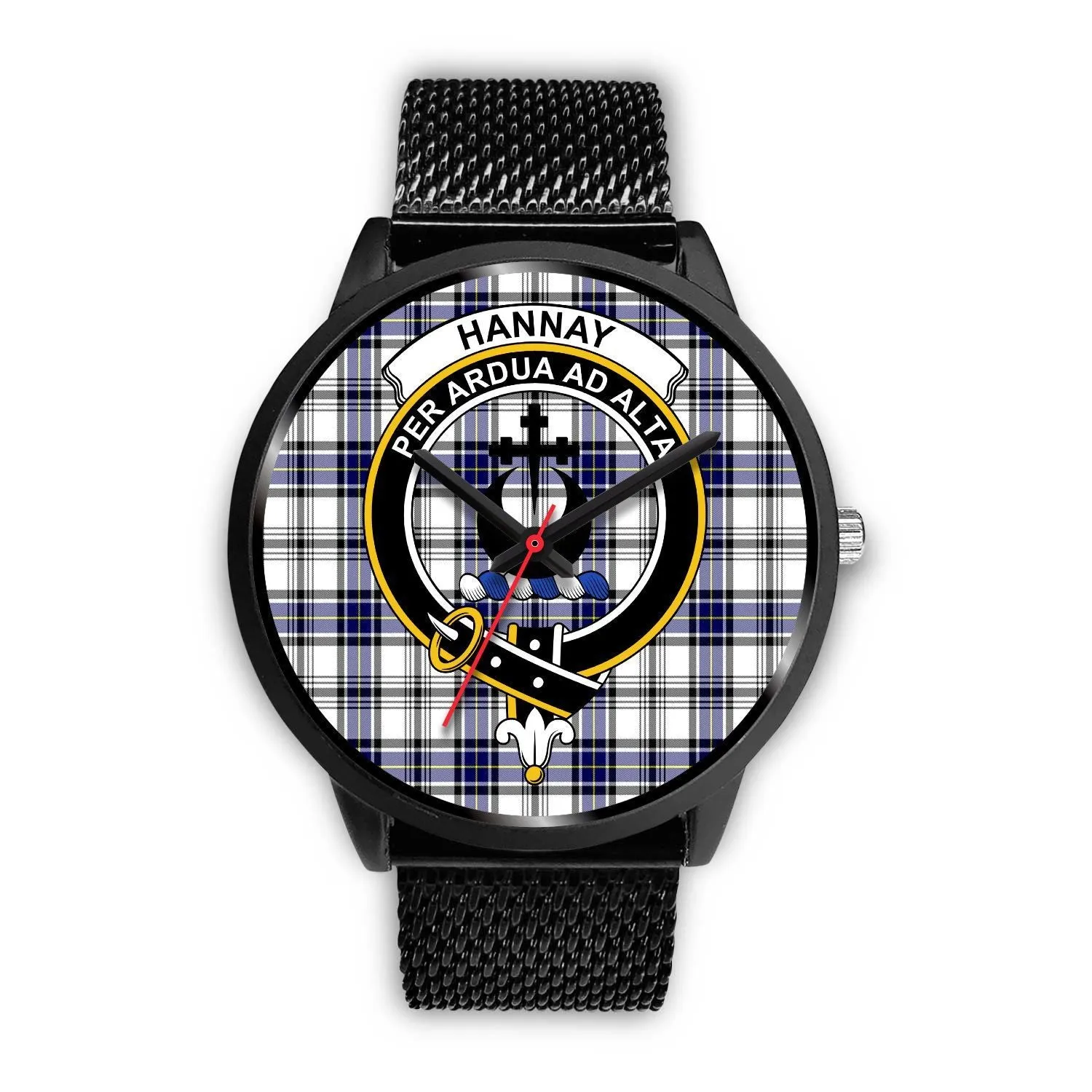 Hannay Clan Badge Tartan Black Watch